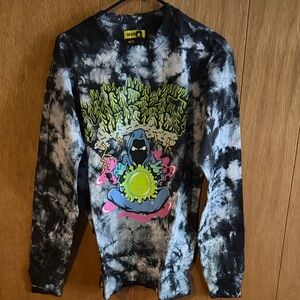 Market Smiley Grim Reaper Long-Sleeve Tee 'Black Gray Tie Dye'